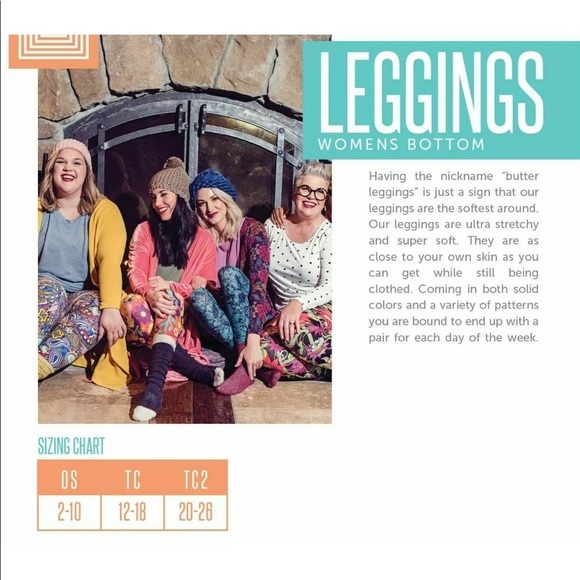 LuLaRoe sizing chart - Picture 1 of 1